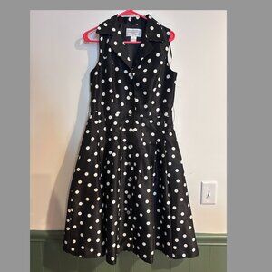 Vtg. Jessica Howard Fit & Flare Belted Midi Dress